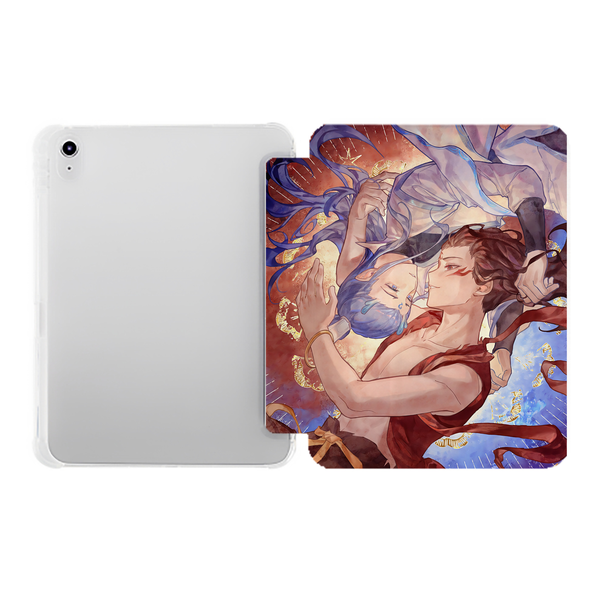 （画像用） Ne Zha 2 ナタ 魔童の大暴れ IPad ケース ペン収納付き 三つ折りスタンド PUレザー×シリコン 対応機種9.5/10.5/10.9インチ